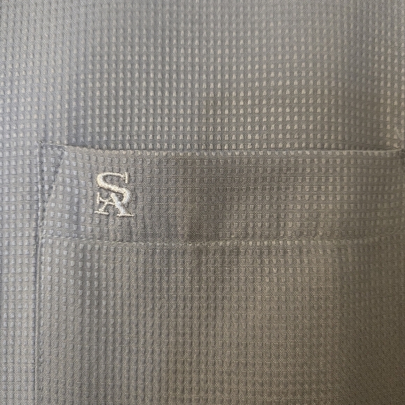 Stacy Adams Gray Long Sleeve Button Down Men's Dress Shirt Neck Size 16.5 Large - Picture 2 of 12